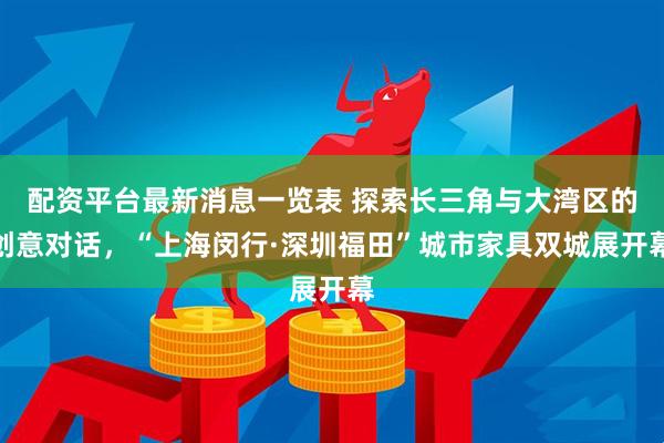 配资平台最新消息一览表 探索长三角与大湾区的创意对话，“上海闵行·深圳福田”城市家具双城展开幕